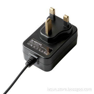 Wall Mount AC Adapter with 5V 2A Output and UK Plug in Wall, Charge for Related 5V Devices